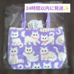 新品 モフモフネコチャン バック ハート型ポーチ チャーム セット 