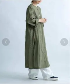 FORK&SPOON カラミストライプシャツワンピース