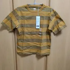 ★新品タグ付き★　UNIQLO　ボーダークルーネック 半袖Tシャツ
