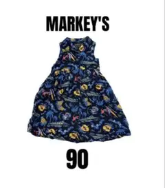 【MARKEY'S マーキーズ】美品　ノースリーブワンピース　ハワイアン　90のサムネイル