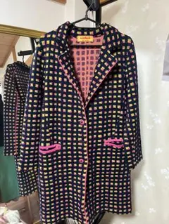 souhait テーラードジャケット ネイビー チェック柄