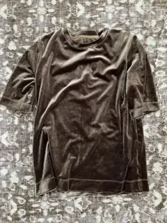 アンフィーロ　ベロア 半袖Tシャツ ブラウンのサムネイル