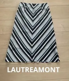 膝丈スカート　ストライプ　LAUTREAMONT 春　夏