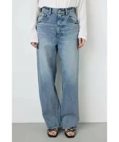 AZUL by moussy ハイウエストワイドデニム　Sサイズ