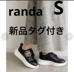 ランダ RANDA ビジューモノグラムスニーカー BLACK