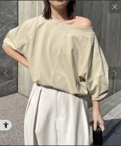 CAPRICIEUX LE'MAGE ドロストボートネックTシャツ