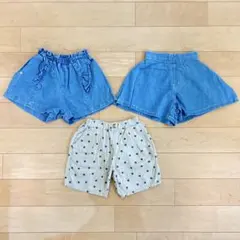 【まとめ売り】女の子 アプレレクール ショートパンツ 90cm 3点＋おまけあり