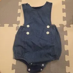 petit main ベビー ロンパース 70cm デニム風のサムネイル