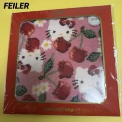 【FEILER】コラボ ハローキティ タオルハンカチ ピンク
