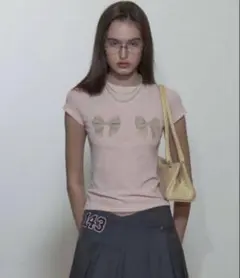 SCULPTOR Tシャツ カットソー ピーチ ピンクのサムネイル