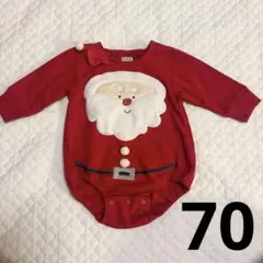 futafuta サンタクロースロンパース 70サイズ クリスマス
