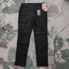 CLOSHI チェック柄 カジュアルパンツ ブラック