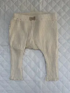 petit main 80サイズ クリーム色リブパンツ
