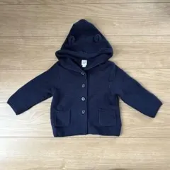 baby GAP フード付きカーディガン 12-18ヶ月 ネイビー