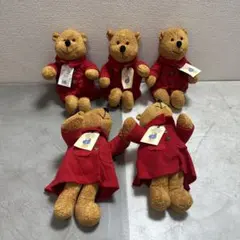 ぬいぐるみ 1998年製 965/3000 ノースアメリカンベア テディベアセット8点 ノースアメリカンベア サンレモン マザーグースの
