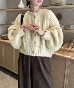 select MOCA by son ボリュームスリーブオーバーカーディガン