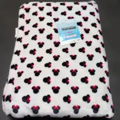 ミニーマウス柄 フランネル毛布 S 約140×200cm あったか ふんわり