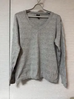 TOMMY HILFIGER　ニット　グレー　薄ボーダー　XLサイズ　レディース
