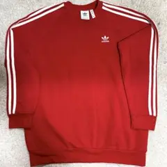 【美品】XL adidas アディダス レッド トレーナー スウェット レア