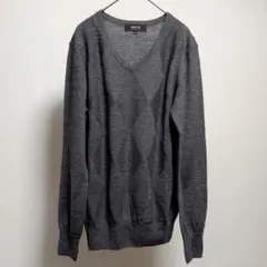 コムサイズム　アーガイル　ニット　M