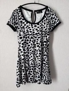 CECI McBEE ダルメシアン柄　ミニワンピース　半袖　レース　未使用美品