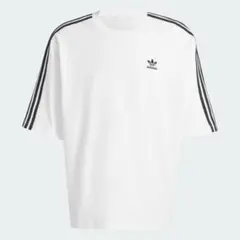 【新品未使用】adidas 3本ライン ホワイト オーバーサイズTシャツ