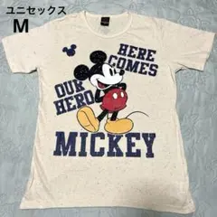 一度着用か水通しのみ。ミッキーTシャツ(ベビードール) 生成色 M