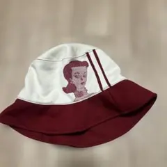 【美品】CA4LA バケットハット ハット　赤✖️ホワイト