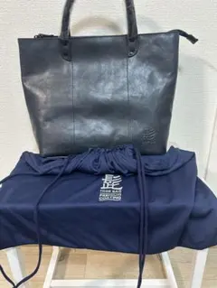 【新品】髭トートバッグ A4収納 濃紺 本革のサムネイル