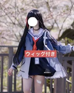 鳴潮 千咲 コスプレ メイド服 高品質 韓国 カフェコラボ ウィッグ付き