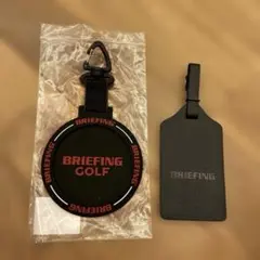 BRIEFING ゴルフネームプレート 黒/赤黒 計２点セットのサムネイル