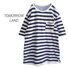 【トゥモローランド】ボーダーTシャツ カットソー レイヤード ボーダー ブルー