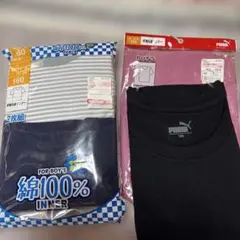 半袖丸首インナー3点セット