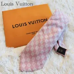 LOUIS VUITTON ダミエ ネクタイ ピンク - メルカリ