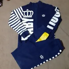 ネイビー ストライプ パーカー 上下セット 150cm