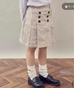 ☆新品 a.v.v ストレッチコールフロントボタンスカパン 130㎝ ベージュ☆