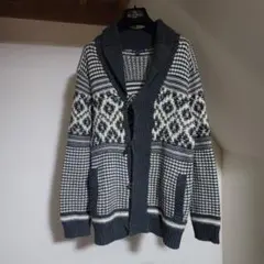 GAP　 総柄　ニット　ロングカーディガン