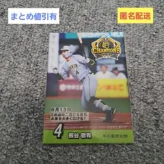 阪神タイガース 甲子園歴史館 優勝記念カード 熊谷敬宥
