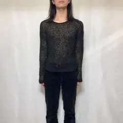 00s archive open weave mesh knit sweater