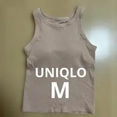UNIQLO ブラトップ　M ピンク リブ編み タンクトップ