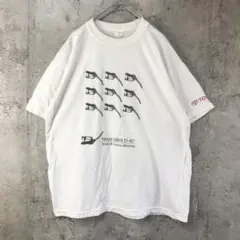 Y4759古着　Tシャツ バックプリント　白　90s 企業　TOYOTA トヨタ