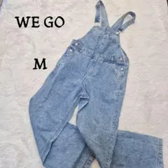 ウィゴー　WEGO　デニムオーバーオール　サロペット　ワイドズボン　ブルー　M