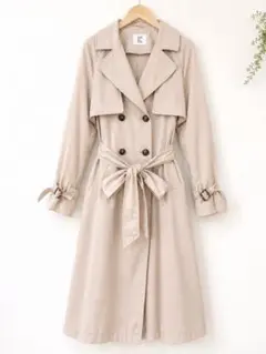 美品 OLIVE des OLIVE ロングトレンチコート M ベージュ 春秋のサムネイル