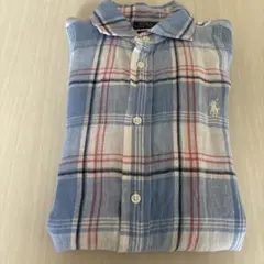 Polo Ralph Lauren クラシックフィット リネンチェック長袖シャツ