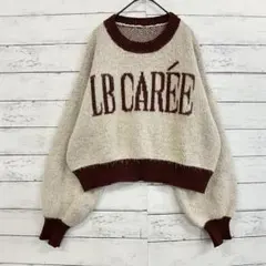 GORGE 英字ロゴ ニット セーター モヘア風 ゆるダボ 秋冬 レディース