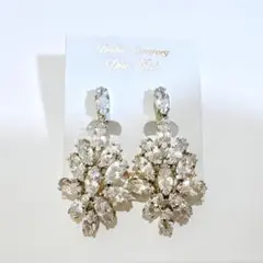 新品 Dis Moi ジルコニア イヤリング ブライダル 大ぶり 前撮り