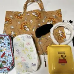 スヌーピー ユニバ セット ポーチ お弁当箱 カチューシャ トートバッグ