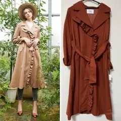 新品❤️eimy istoire フリルディテールエレガンスコートのサムネイル