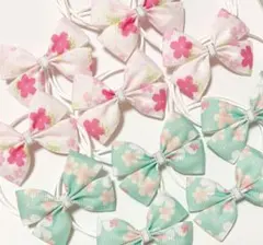 【T-183】トリミングチョーカー 桜柄 春 10個