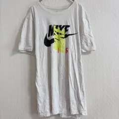ナイキ プリント Tシャツ クルーネック 半袖 ロゴ M 白 綿 スポーツ